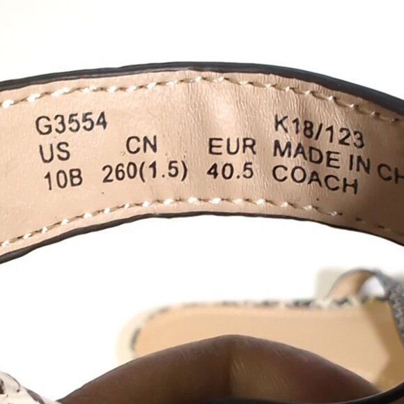 Coach Sandals Size 10 Kennedy Snake Studded Sandals - Picture 7 of 8